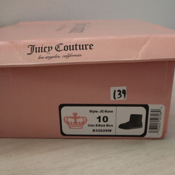 Juicy Couture B3262SW Women's Sz 10 Black Micro Suede JC-Kave Winter Ankle Boots - Picture 7 of 16